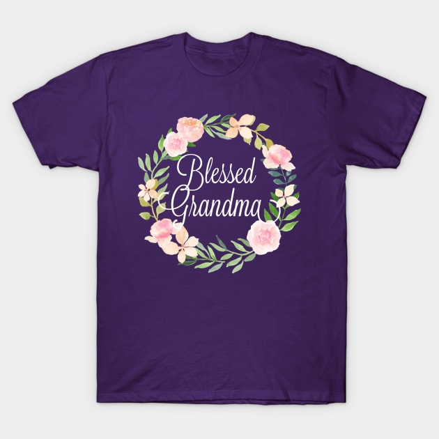 Blessed Grandma Flowers T-Shirt by AChosenGeneration